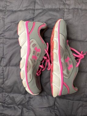 Under Armour Grey and Hot Pink Women's Athletic Sneakers